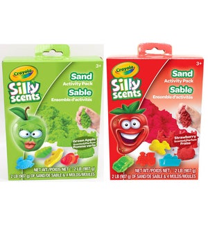 CRAYOLA - 2LB SILLY SCENTS SAND BOX W/4 MOLDS ASST (12) BL